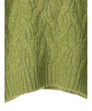 Green Parks armonia. ケーブルニットプルオーバー Light Green