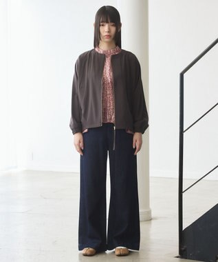 J.PRESS YORK STREET 【WOMEN】ソフトワイドデニム ネイビー系