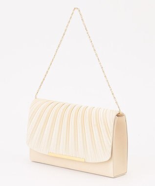 ANY SIS 【2WAY】ギャザープリーツパーティ バッグ シャンパン