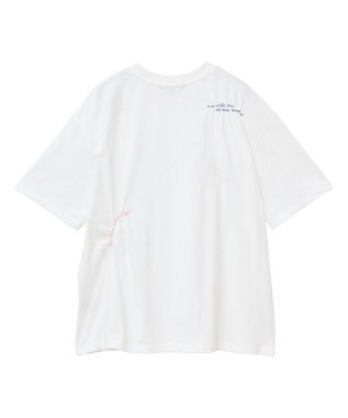 Green Parks ・ＳＵＧＡＲ　ＳＰＯＯＮ　ギャザーロゴ刺繍ＴＥＥ Off White