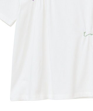 Green Parks ・ＳＵＧＡＲ　ＳＰＯＯＮ　ギャザーロゴ刺繍ＴＥＥ Off White