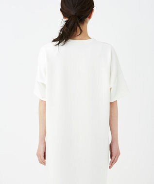 KASHIYAMA 【抗菌繊維】スタイリッシュジャージー オーバーサイズドレス ホワイト