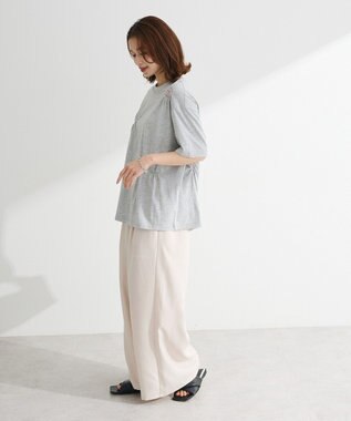 Green Parks ・ＳＵＧＡＲ　ＳＰＯＯＮ　ギャザーロゴ刺繍ＴＥＥ Off White