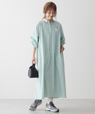 AMERICAN HOLIC シャツワンピース Green