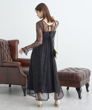 earth music&ecology SET2点レースワンピース＋キャミワンピース ブラック