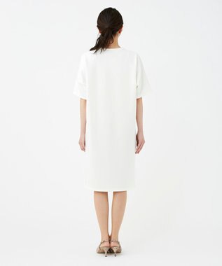 KASHIYAMA 【抗菌繊維】スタイリッシュジャージー オーバーサイズドレス ホワイト