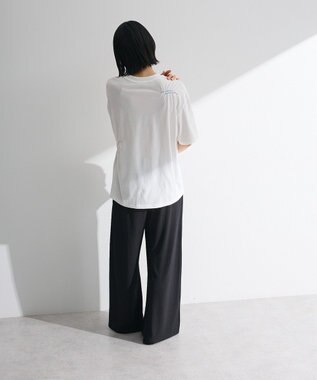 Green Parks ・ＳＵＧＡＲ　ＳＰＯＯＮ　ギャザーロゴ刺繍ＴＥＥ Off White