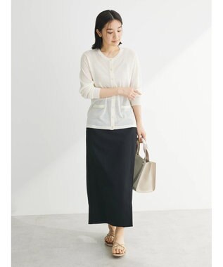 Green Parks 接触冷感　きれいシルエットＩラインスカート Black