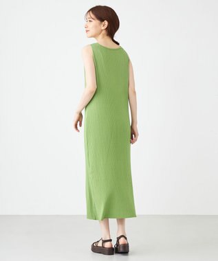 SHARE PARK LADIES 【セットアイテム】レーヨンナイロンニットワンピース グリーン系