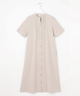 J.PRESS LADIES S 【一枚で着映え】ライトタフタ タックプリーツ ワンピース グレージュ系