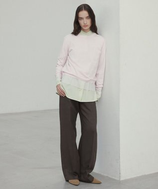 BEIGE， 【GISELe ６月号掲載】CRINUM / ストレートリネンパンツ Dark Brown