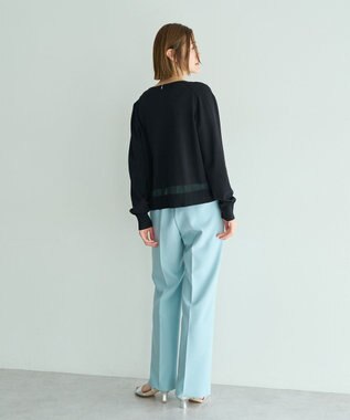 YECCA VECCA シアーMIXカーディガン Off White
