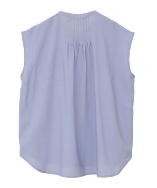 YECCA VECCA 【接触冷感】COOLバックピンタックブラウス Blue