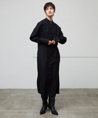 BEIGE， TERNES / ドルマンスリーブウールワンピース Black