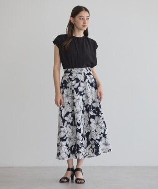 YECCA VECCA 【接触冷感】COOLバックピンタックブラウス Black