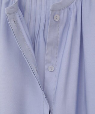 YECCA VECCA 【接触冷感】COOLバックピンタックブラウス Blue