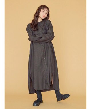 AMERICAN HOLIC イージーケアＷポケットシャツワンピース Gingham Check