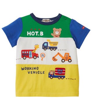 MIKI HOUSE HOT BISCUITS 【80-120cm】働く車　半袖Tシャツ