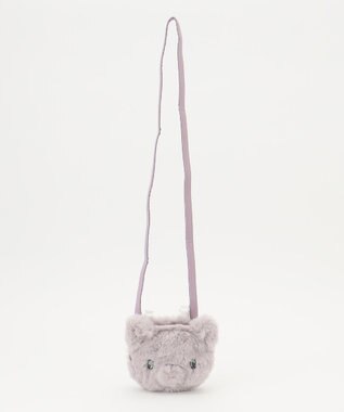 ANY KIDS アニマル移動ポケットポシェット ラベンダー×ネコ