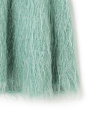 UNFILO 【野呂佳代さん着用】アルパカシャギー ペプラムジレ グリーン