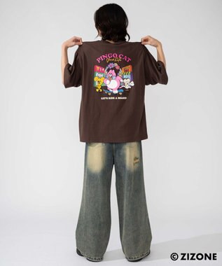 WEGO 【ユニセックス着用ITEM】別注ZIZONEグラフィックT（SS） ブラウン