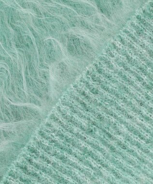 UNFILO 【野呂佳代さん着用】アルパカシャギー ペプラムジレ グリーン