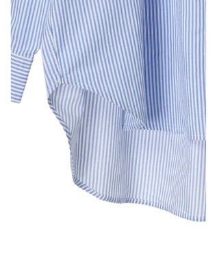 AMERICAN HOLIC ＵＶカット加工バックタックシャツチュニック Stripe Sax