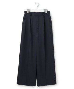 23区 【滝沢眞規子さん着用/VERY掲載/洗える】TWビエラ タック ワイド パンツ ネイビー系