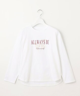 Feroux メッセージプリント・ロングスリーブTシャツ ホワイト系