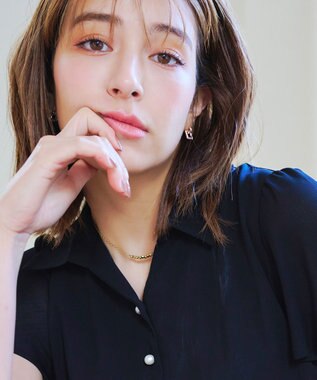 Tiaclasse 【金属アレルギー対応】スクエアシェルピアス ピンクゴールド