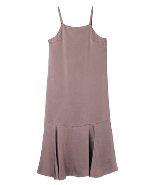 earth music&ecology サテンキャミワンピース Beige