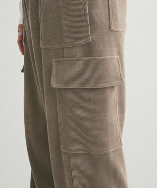 Green Parks ・ＥＬＥＮＣＡＲＥ　ＤＵＥ　コーデュロイカーゴパンツ Gray Beige