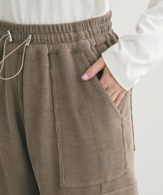 Green Parks ・ＥＬＥＮＣＡＲＥ　ＤＵＥ　コーデュロイカーゴパンツ Gray Beige