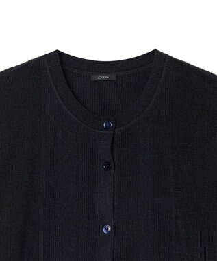 JOSEPH クリスピーレーヨン　ロングスリーブカーディガン Navy