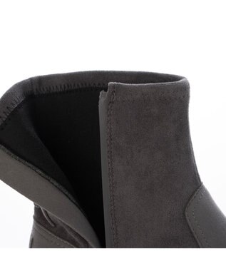 ing <ing>【レイン対応】厚底ストレッチブーツ ダークグレー