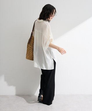 Green Parks タック入りオーバーサイズシャツ Off White