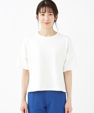 KASHIYAMA 【抗菌繊維】スタイリッシュジャージー トップス ホワイト