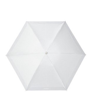 MOONBAT 【フワクール生地使用/軽量】MACKINTOSH PHILOSOPHY 遮光 晴雨兼用 折りたたみ日傘 ボーダー ライトグレー