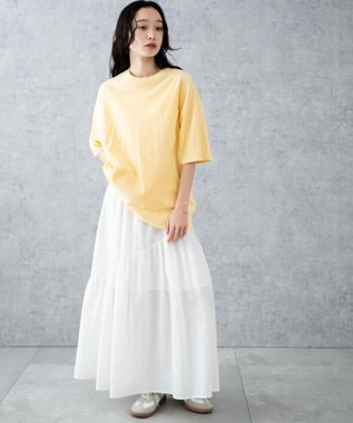 WEGO 【ユニセックス着用ITEM/綿100％/SMLXLサイズ】ビックコットンT ライトイエロー