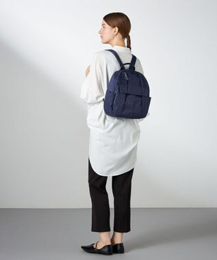 Y'SACCS 【ムック本掲載】Polka Dots リュックサック ネイビー