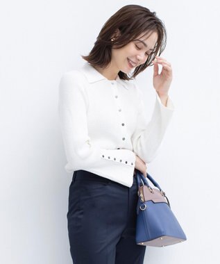 組曲 【ショルダーベルト付き】ボストンハンド バッグ ネイビー系1