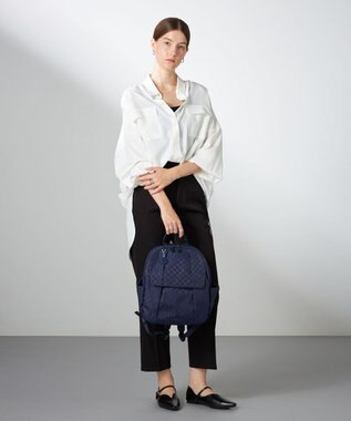 Y'SACCS 【ムック本掲載】Polka Dots リュックサック ネイビー