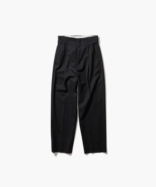 ATON COMPACT WOOL | テーパードタッグパンツ BLACK