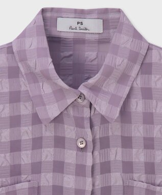Paul Smith シアサッカー キャップスリーブ シャツ ラベンダー