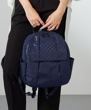 Y'SACCS 【ムック本掲載】Polka Dots リュックサック ネイビー