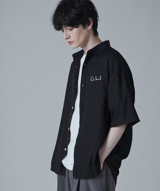 WEGO アムンゼンワンポイントBIGシャツ（S） ブラック