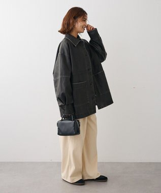 Green Parks ・ＥＬＥＮＣＡＲＥ　ＤＵＥ　フェイクレザーカバーオール Black