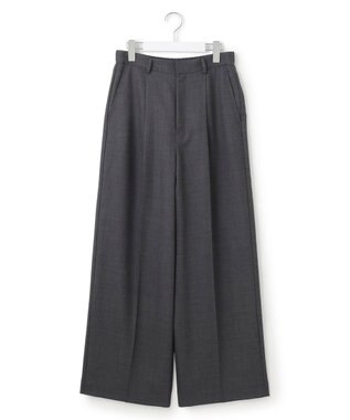 23区 【滝沢眞規子さん着用/VERY掲載/洗える】TWビエラ タック ワイド パンツ グレー系