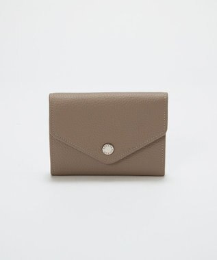 TOPKAPI 【Breath TOPKAPI】DUAL デュアル シュリンクレザー バイカラー 三つ折り 財布　薄型 / 軽量 グレージュ