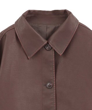 Green Parks ・ＥＬＥＮＣＡＲＥ　ＤＵＥ　フェイクレザーカバーオール Bordeaux